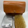 Vintage grooming  brush in Hide case Image 3