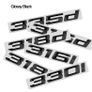 ABS Emblem Glossy Black Car Sticker Badge Decal Body Trunk Decor for BMW 318d 320d 330d 335d 320i 328i 330i 335i 340i 340d 330d Image 3