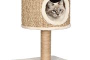 Cat Tree with Condo and Scratching Post 52 cm Seagrass