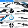 NEW SALE | Soldering Iron, Soldering Iron Kit with Solder, 60W Adjustable Temperature Soldering Kit, 2 Soldering Tips, Desoldering Pump, 8in1 Screwdriver, Tin Wire Tube, Soldering Iron Stand, Tweezers Image 6