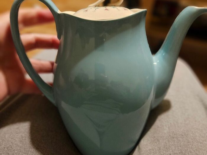 1950s Style Turquoise Tea or Coffee Pot