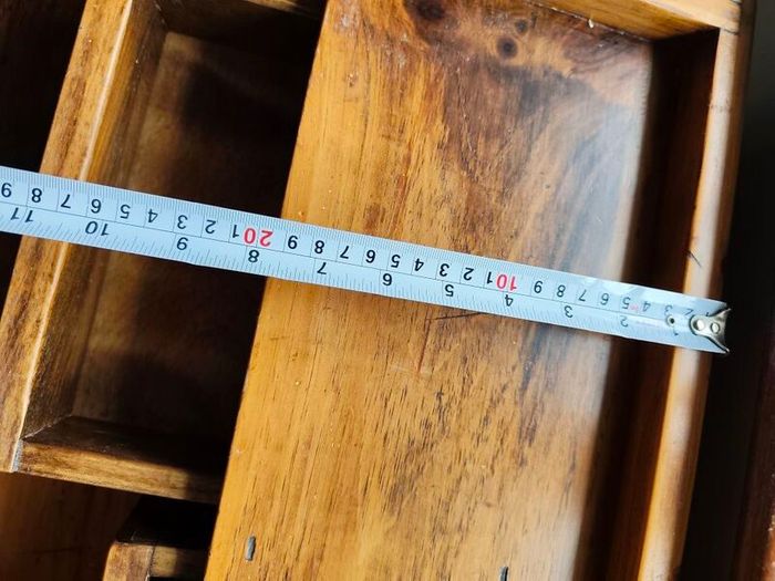 Large Vintage Solid Wood Pine Desk with Multiple Drawers