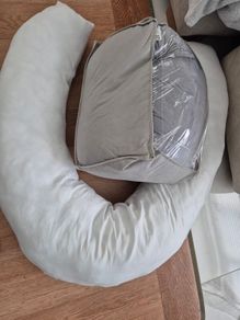 U-Shaped Maternity Pregnancy Pillow + Extra Grey Cover