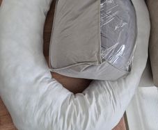 U-Shaped Maternity Pregnancy Pillow + Extra Grey Cover