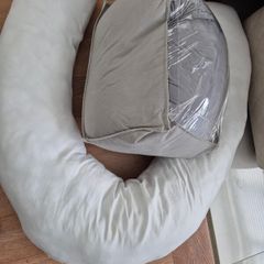 U-Shaped Maternity Pregnancy Pillow + Extra Grey Cover