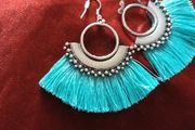 Turquoise Tassel Earrings