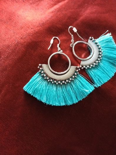 Turquoise Tassel Earrings