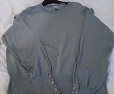 H & M duck egg blue green jumper