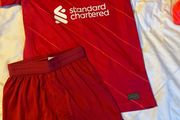 Liverpool boys jersey and shorts