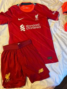 Liverpool boys jersey and shorts