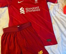 Liverpool boys jersey and shorts
