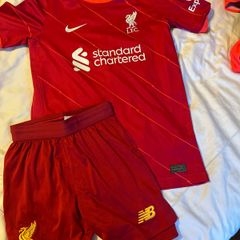 Liverpool boys jersey and shorts