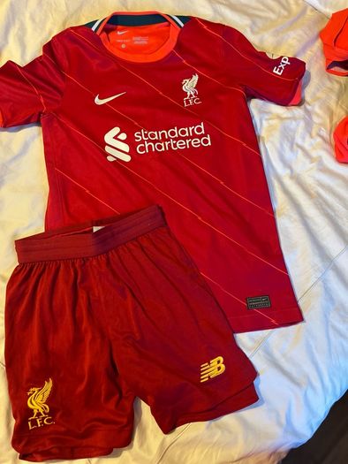Liverpool boys jersey and shorts