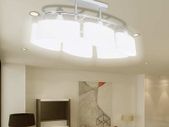 Ceiling Lamp with Ellipsoid Glass Shades 2 pcs E14