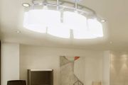 Ceiling Lamp with Ellipsoid Glass Shades 2 pcs E14