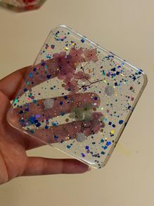 handcrafted resin coaster