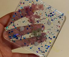 handcrafted resin coaster