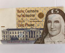 Irish Catherine McAuley 1994 5 Pound Banknote