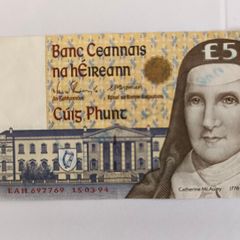 Irish Catherine McAuley 1994 5 Pound Banknote