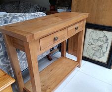 xlarge oak console table