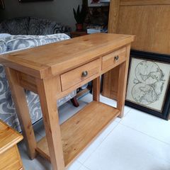 xlarge oak console table