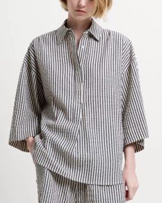French Connection Monochrome Striped Relaxed Shirt