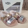 Baby UGG Dorien metallic sandals silver gold two strap Size 4/5 12-18 months BRAND NEW IN BOX Image 2