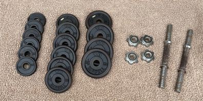 Cast Iron Adjustable Dumbbell Set