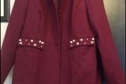 Wool coat with pearl detail