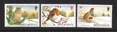 1988 Isle of Man Christmas Manx Birds Commemorative Stamps Mint Never Hinged (MNH)