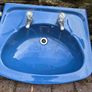 Bathroom Suite - Blue - Cast Iron Bath Image 2