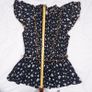 Mint Velvet Black Blue Floral Smocked Peplum Top Ruffle Sleeve Blouse 8UK/36EU Image 10