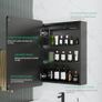 Bathroom Mirror Cabinets  and Shaver Socket 50x70cm Anti Fog, Dimmer, Touch Switch, Glass Shelves, IP44 Image 6