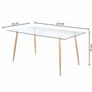 Nordic Dining Set 4 chairs white . Perfect Gift Image 4