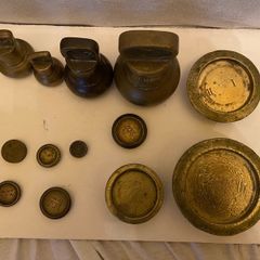 old weights Antique Brass Bell Weights