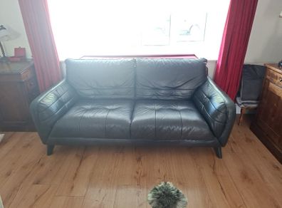 Beautiful black leather sofa