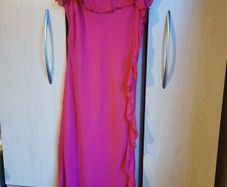 WAREHOUSE 100% Silk Strap Ruffle Dress UK 12