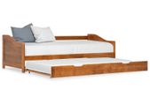 Pull-out Sofa Bed Frame Honey Brown Pinewood 90x200 cm