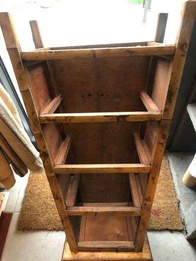Solid wood bamboo and rattan weave 4 drawer chest of drawers