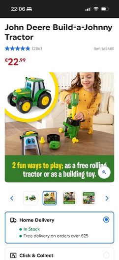 Build a John Deere tractor toy