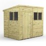 8x6 Premium Pressure Treated Timber Pent Garden Image 3