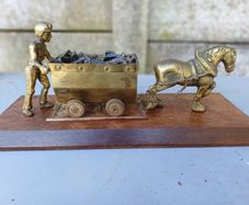 Vintage Horse Drawn Coal Miners Cart