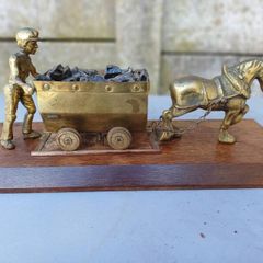 Vintage Horse Drawn Coal Miners Cart
