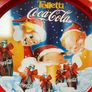 Coca Cola Christmas Metal Tray Rare Image 2