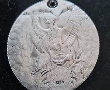 1964 Washington Silver Quarter Dollar as Native American jewellery
