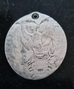 1964 Washington Silver Quarter Dollar as Native American jewellery
