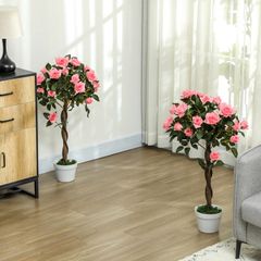2 Artificial Plants Pink Rose