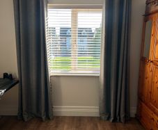 Grey Blackout Curtains & Pole