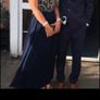 Strapless Navy blue with diamonds with zip on back Ball Gown/ Debs/ Prom Dress size UK 8 Image 3
