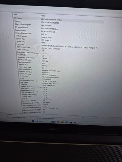 Dell inspiron 3780,i5 8th gen,8gb,256ssd,Huge 17" FHD Screen, windows 11